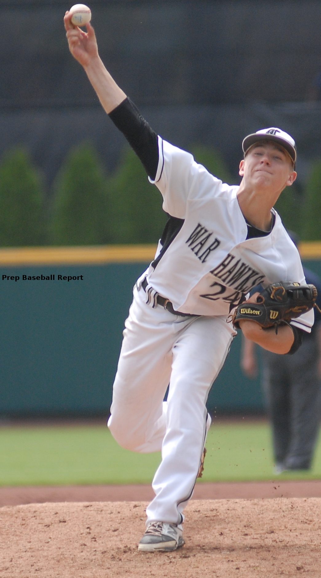 Gavin Lyon pitching vs St. Ignatius